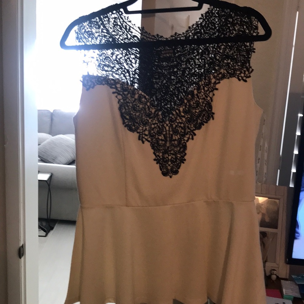 White and black top